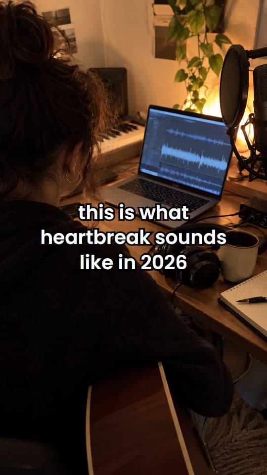 Example video with the hook: this is what heartbreak sounds like in 2026